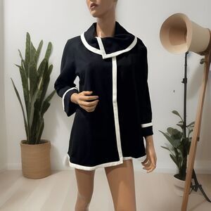 ali miles light jacket Black And White Trim Size Small